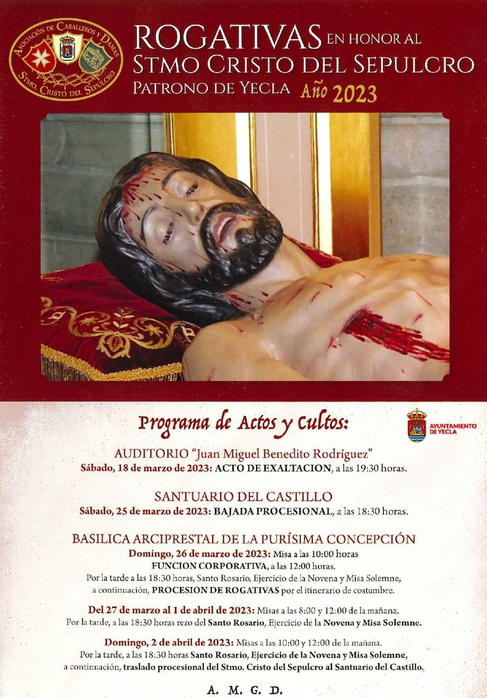 programa cristo sepulcro 2018